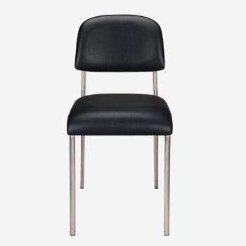 Nico Padded Metal Chair in Clear Coat