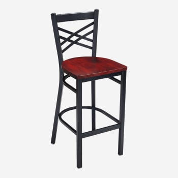 X Back Metal Bar Stool