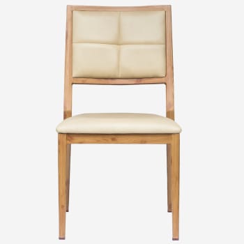 Milano Modern Padded Wood Grain Aluminum Chair