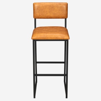 Indy Metal Bar Stool with Padded Back
