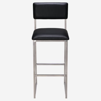Indy Metal Bar Stool with Padded Back