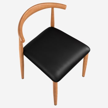 Nara Wood Grain Chair in Natural Finish with Padded Seat 