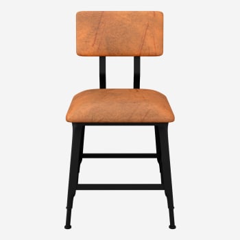 Massello Industrial Style Chair with Padded Back