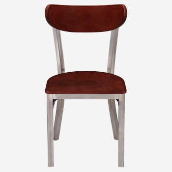 Curvy Chair in Clear Coat with Wood Back