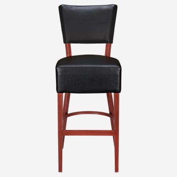 Lumme Padded Back Metal Bar Stool