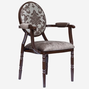 Louis Padded Aluminum Padded Arm Chair