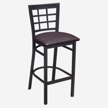 Window Back Metal Bar Stool