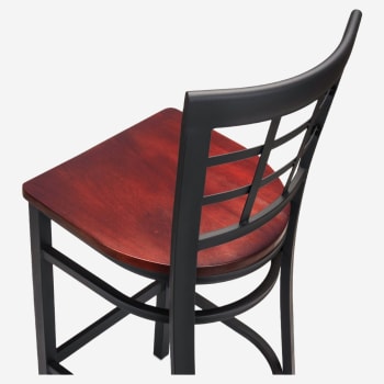 Window Back Metal Bar Stool