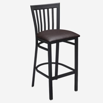 Elongated Back Bar Stool