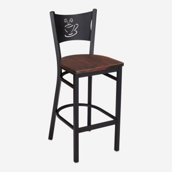 Coffee Cup Metal Bar Stool