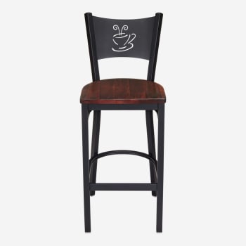 Coffee Cup Metal Bar Stool