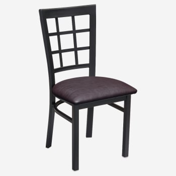 Window Back Metal Chair