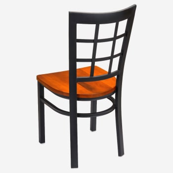 Window Back Metal Chair