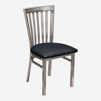 Clear Coat Elongated Back Metal Chair
