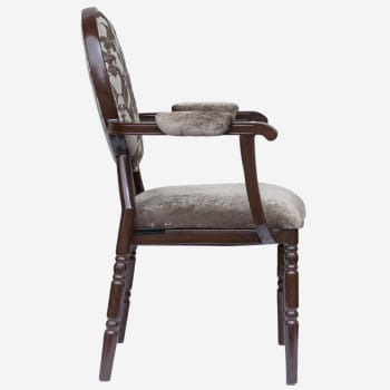 Louis Padded Aluminum Padded Arm Chair