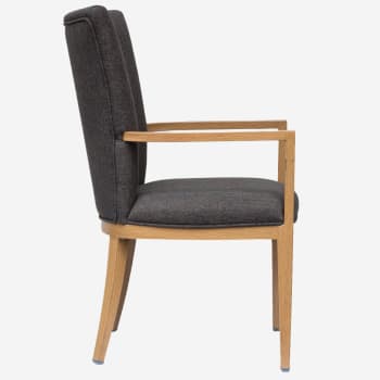 Sereno Wood Grain Upholstered Aluminum Chair