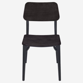 Luca Metal Chair with Wood Back