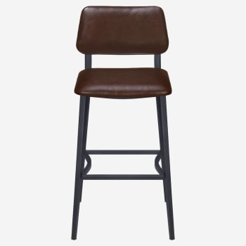 Luca Metal Bar Stool with Padded Back