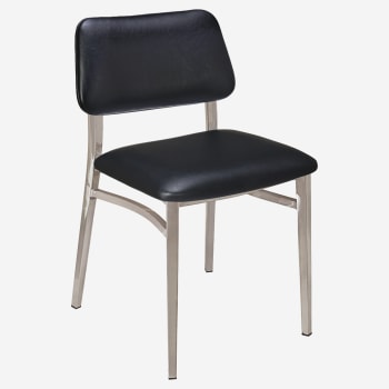 Luca Metal Chair in Clear Coat with Padded Back