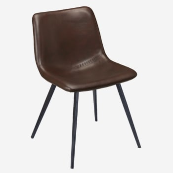 Luna Metal Chair with Black Finish