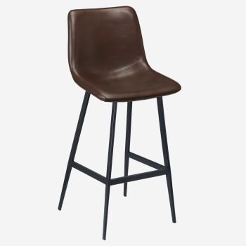 Luna Metal Bar Stool with Black Finish