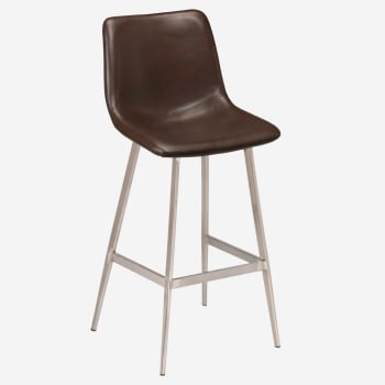 Luna Metal Bar Stool with Clear Coat Finish