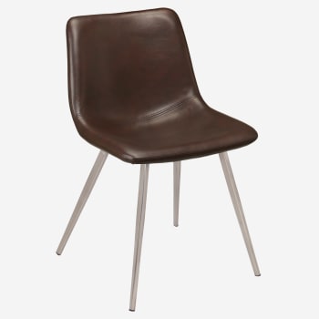 Luna Metal Chair with Clear Coat Finish