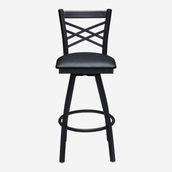 Swivel X Back Metal Bar Stool