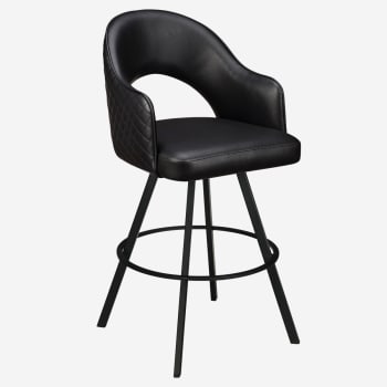 Invicta Premium Bucket Swivel Bar Stool with Circular Frame
