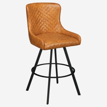 Premium Savino Swivel Bar Stool with Circular Frame