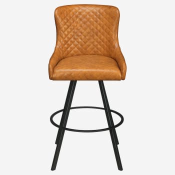 Premium Savino Swivel Bar Stool with Circular Frame