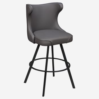 Darlo Premium Bucket Swivel Bar Stool with Circular Frame
