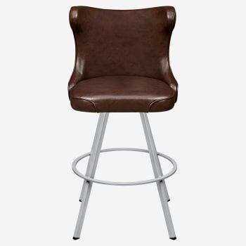 Darlo Premium Bucket Swivel Bar Stool with Circular Frame
