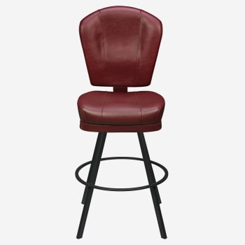 Lusso 3-Channel Premium Casino Bucket Bar Stool with Circular Frame