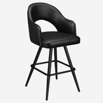 Invicta Premium Bucket Swivel Bar Stool with Square Frame