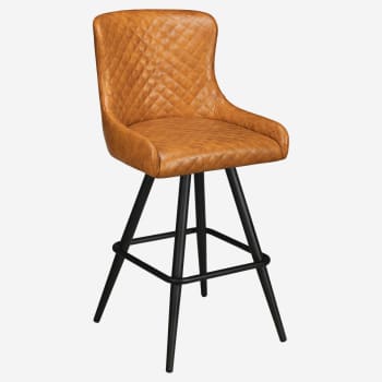 Premium Savino Swivel Bar Stool with Square Frame