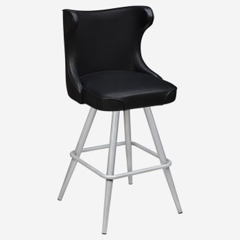 Darlo Premium Bucket Swivel Bar Stool with Square Frame