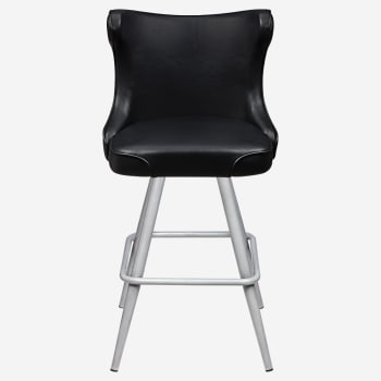 Darlo Premium Bucket Swivel Bar Stool with Square Frame