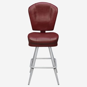 Lusso 3-Channel Premium Casino Bucket Bar Stool with Square Frame