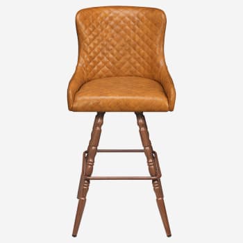 Premium Savino Swivel Bar Stool with Vintage Frame
