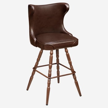 Darlo Premium Bucket Swivel Bar Stool with Vintage Frame