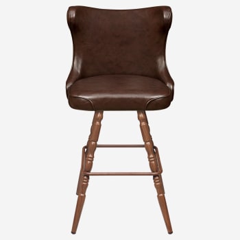 Darlo Premium Bucket Swivel Bar Stool with Vintage Frame