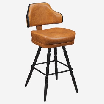 Gioco Premium Casino Bucket Bar Stool with Vintage Frame