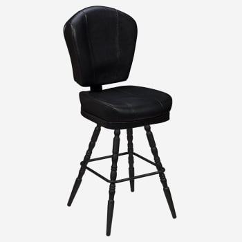 Lusso 3-Channel Premium Casino Bucket Bar Stool with Vintage Frame