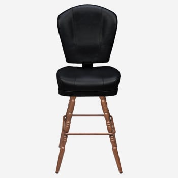 Lusso 3-Channel Premium Casino Bucket Bar Stool with Vintage Frame