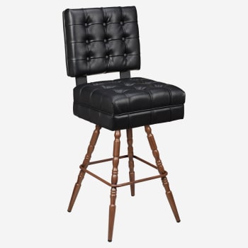 Trionfo Tufted Premium Bucket Bar Stool with Vintage Frame