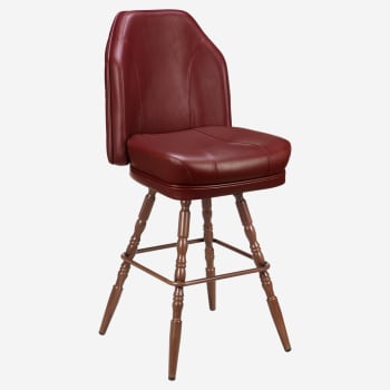 Giada Premium Casino Bucket Bar Stool with Vintage Frame