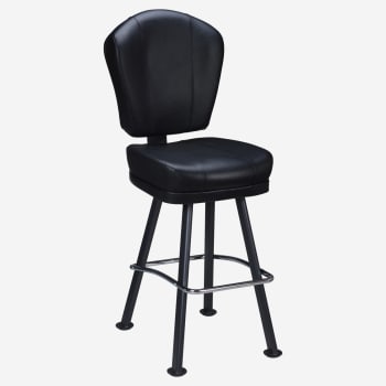 Lusso 3-Channel Premium Casino Bucket Bar Stool with Arched-Oval Frame