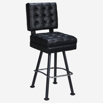 Trionfo Tufted Premium Bucket Bar Stool with Arched-Oval Frame