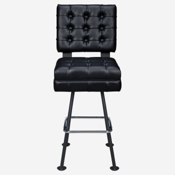 Trionfo Tufted Premium Bucket Bar Stool with Arched-Oval Frame